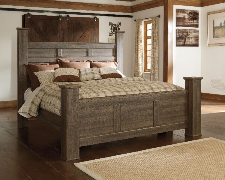 Image of Juararo - California King Poster Bed - Dark Brown