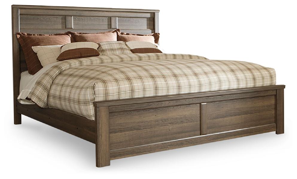 Image of Juararo - California King Panel Bed - Dark Brown