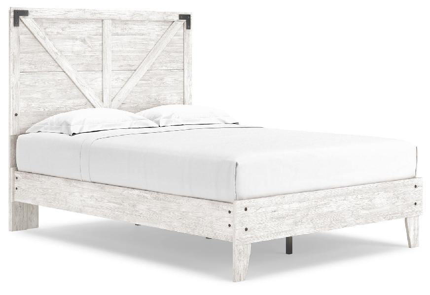 Image of Shawburn - Full Panel Platform Bed - Whitewash