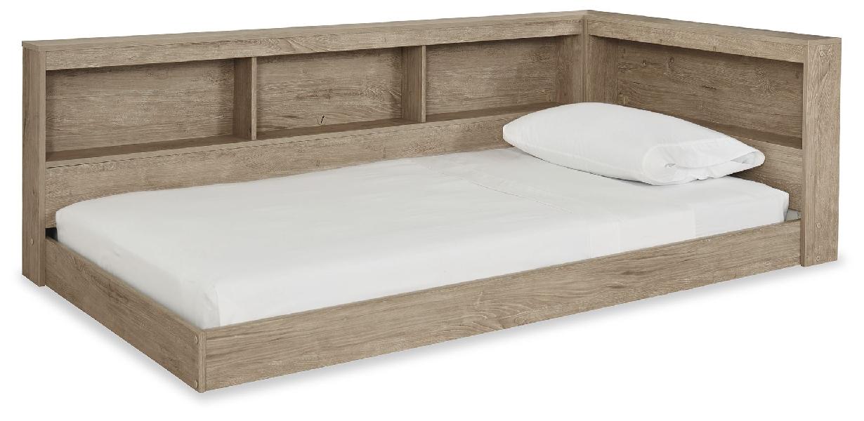 Image of Oliah - Twin Bookcase Storage Bed - Natural