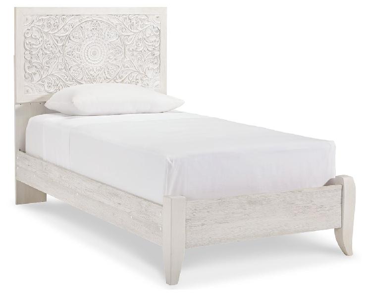 Image of Paxberry - Twin Panel Bed - Whitewash