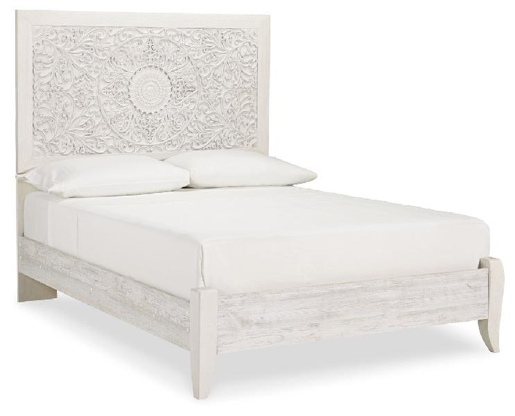 Image of Paxberry - Full Panel Bed - Whitewash