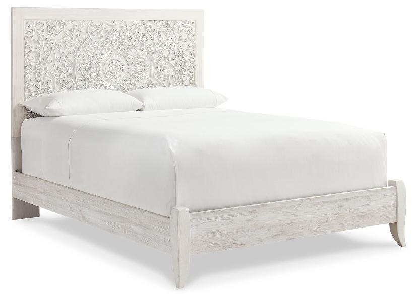 Image of Paxberry - Queen Panel Bed - Whitewash
