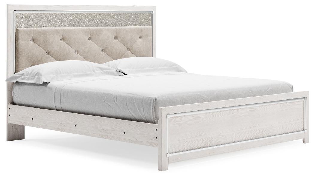 Image of Altyra - King Panel Bed - White
