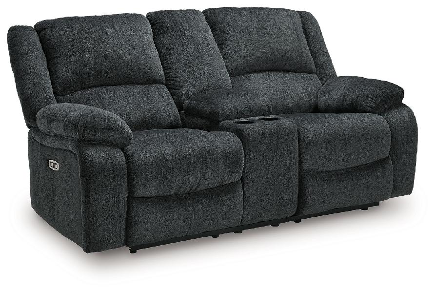 Image of Draycoll - Dbl Rec Pwr Loveseat W/Console - Slate