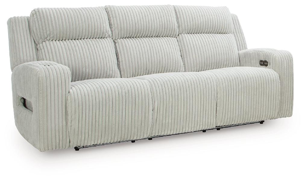 Image of Forest Lake - Power Reclining Sofa With Adj Headrest - Alloy
