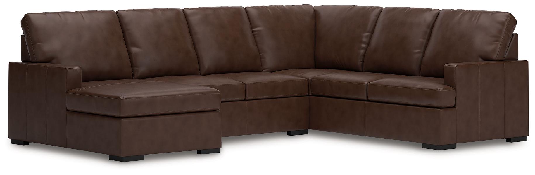 Image of McDowlan - 3-Piece Sectional With Laf Corner Chaise - Coffee