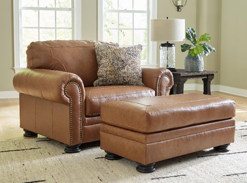Image of Carianna - 2 Pc. - Chair And A Half, Ottoman - Caramel