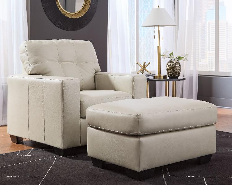 Image of Santorine - 2 Pc. - Chair, Ottoman - Bone