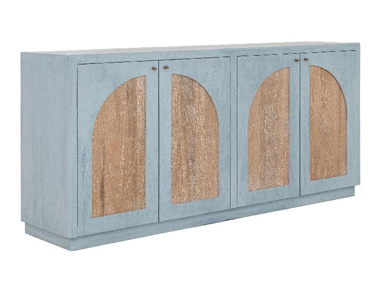Image of Arcadia - 4 Door TV Stand/Console - Blue