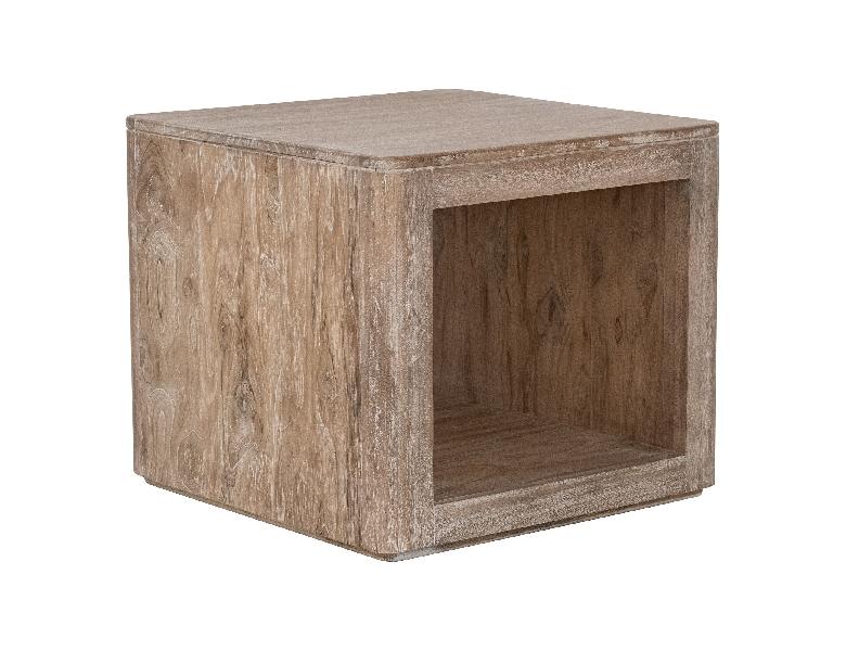 Image of Balam - End Table - Ivory / Brown