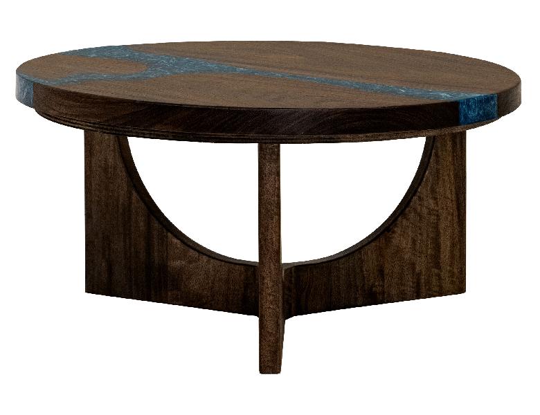 Image of Zaphiro - Round Cocktail Table - Brown