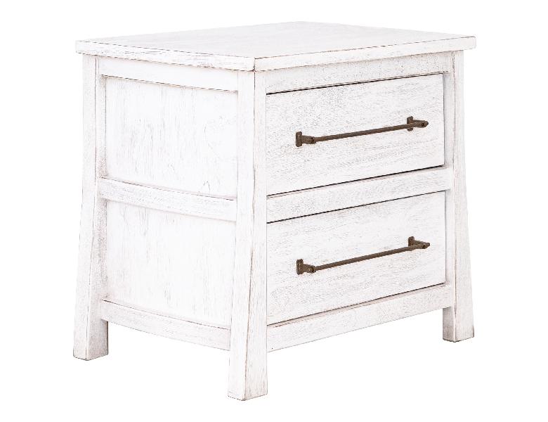 Image of Roots - 2 Drawer Nightstand - White
