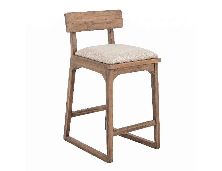 Image of Balam - 30'' Upholstered Barstool (Set of 2) - Brown / Beige