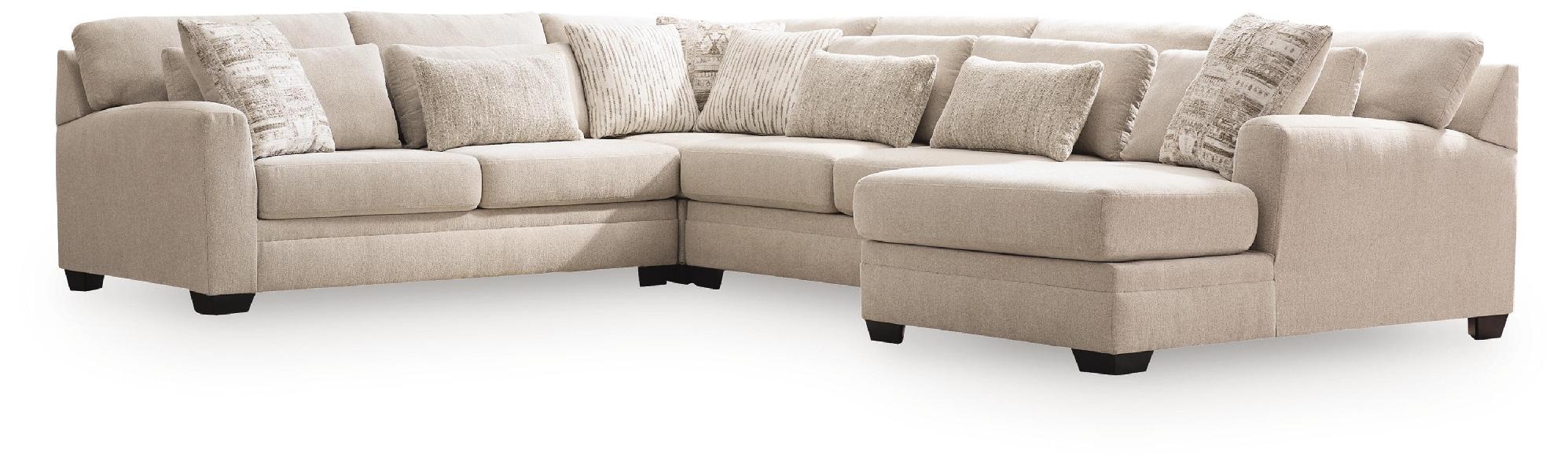 Image of Mandi Point - 4-Piece Sectional With RAF Corner Chaise - Marble